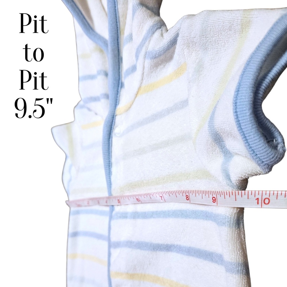 Vintage Baby GAP Hooded Terry Cloth Swim Cover Up Romper 0-3 Months 2005 Pool - Picture 4 of 10